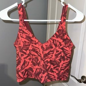 Lululemon Align Tank Top Size 8 Spray Leaf Fireside Red Multi